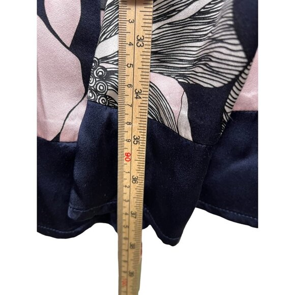 BEBE Navy 100% Silk Kimono Dress Y2K size S - Picture 7 of 8